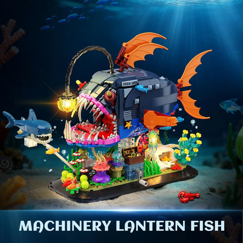 Mechanical Angler Fish Building Set with Lights