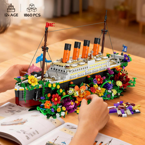 Flower Titanic Building Set with Lights