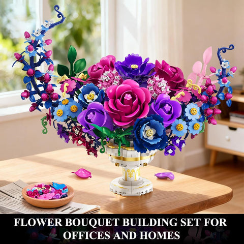 Moon Flower Bouquet Building Set with Lights