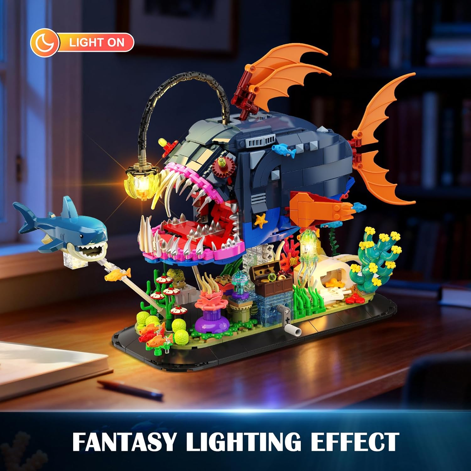 Mechanical Angler Fish Building Set with Lights