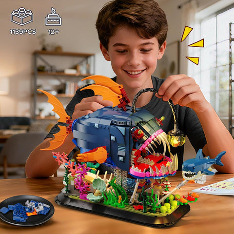 Mechanical Angler Fish Building Set with Lights