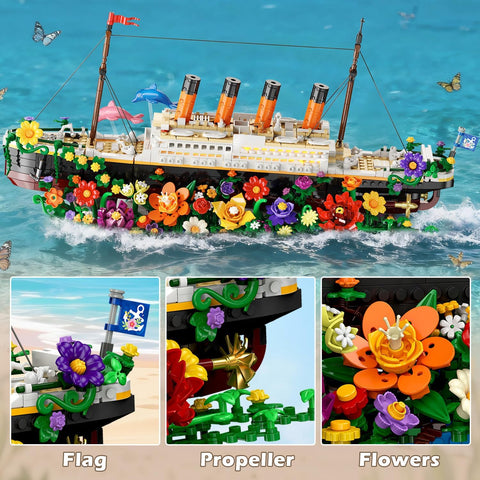 Flower Titanic Building Set with Lights