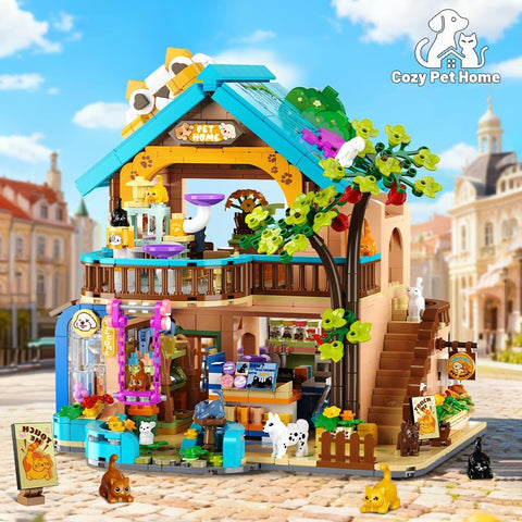 City Pet Shop Building Set with Lights