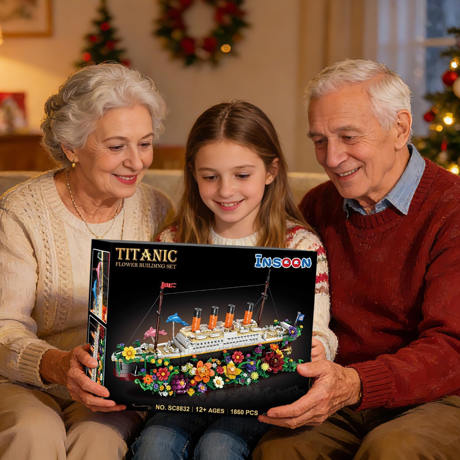 Flower Titanic Building Set with Lights