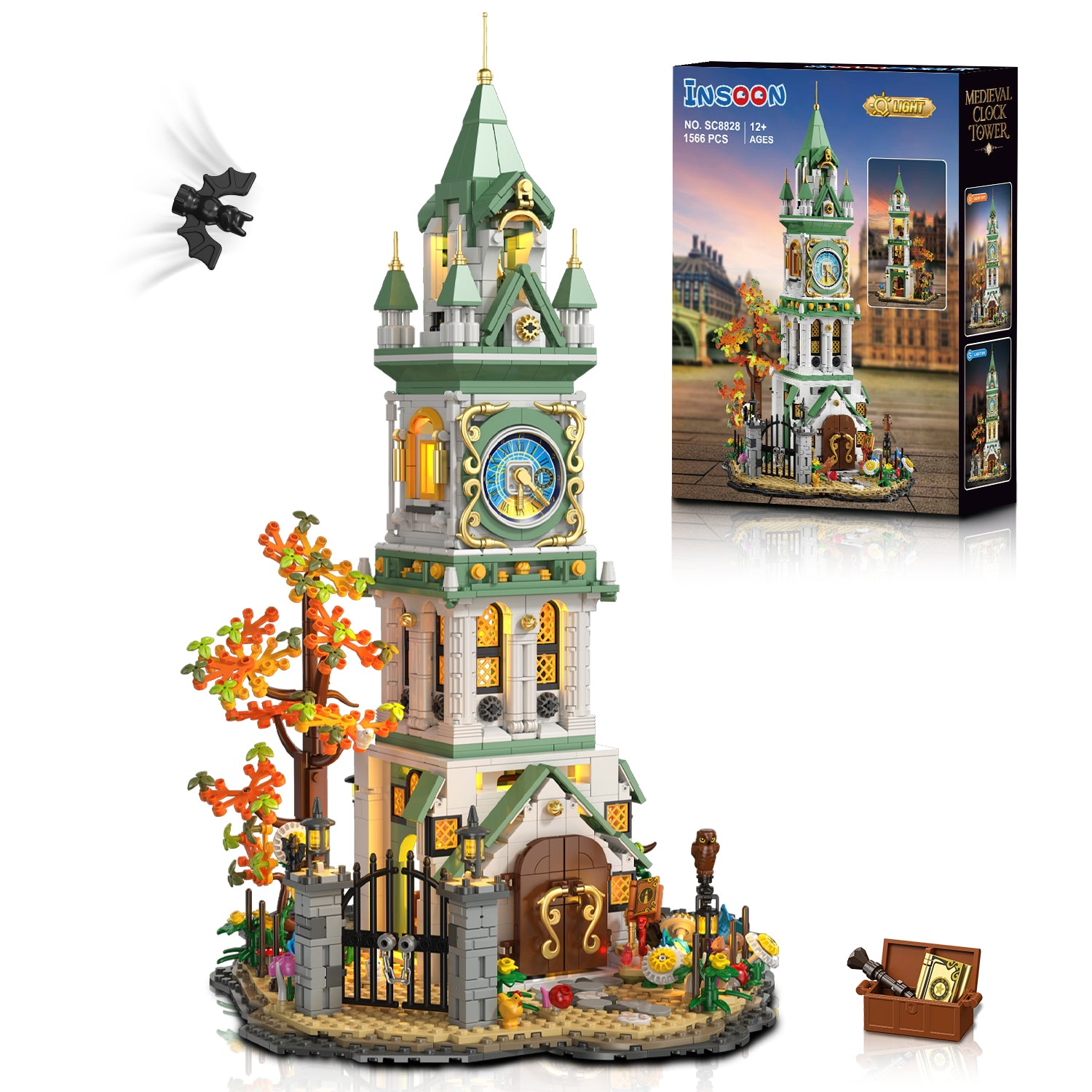 Magic Clock Tower Building Set with Light – INSOON