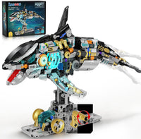 Mechanical Orca Building Set STEM Toy with LED Light