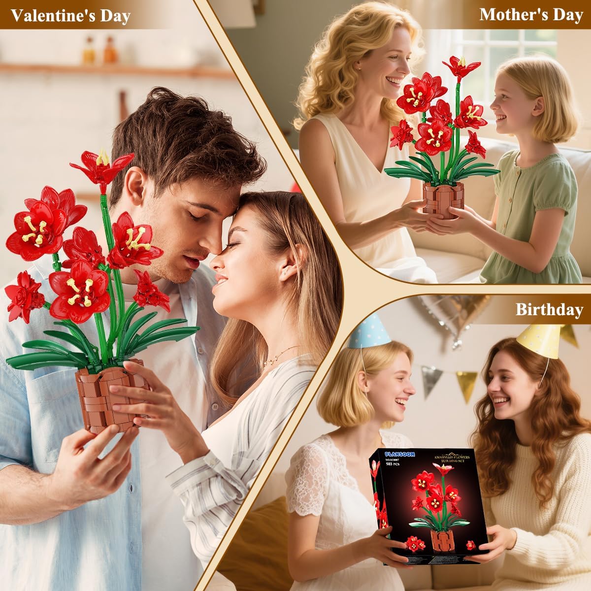 Amaryllis Flowers Bonsai Building Set