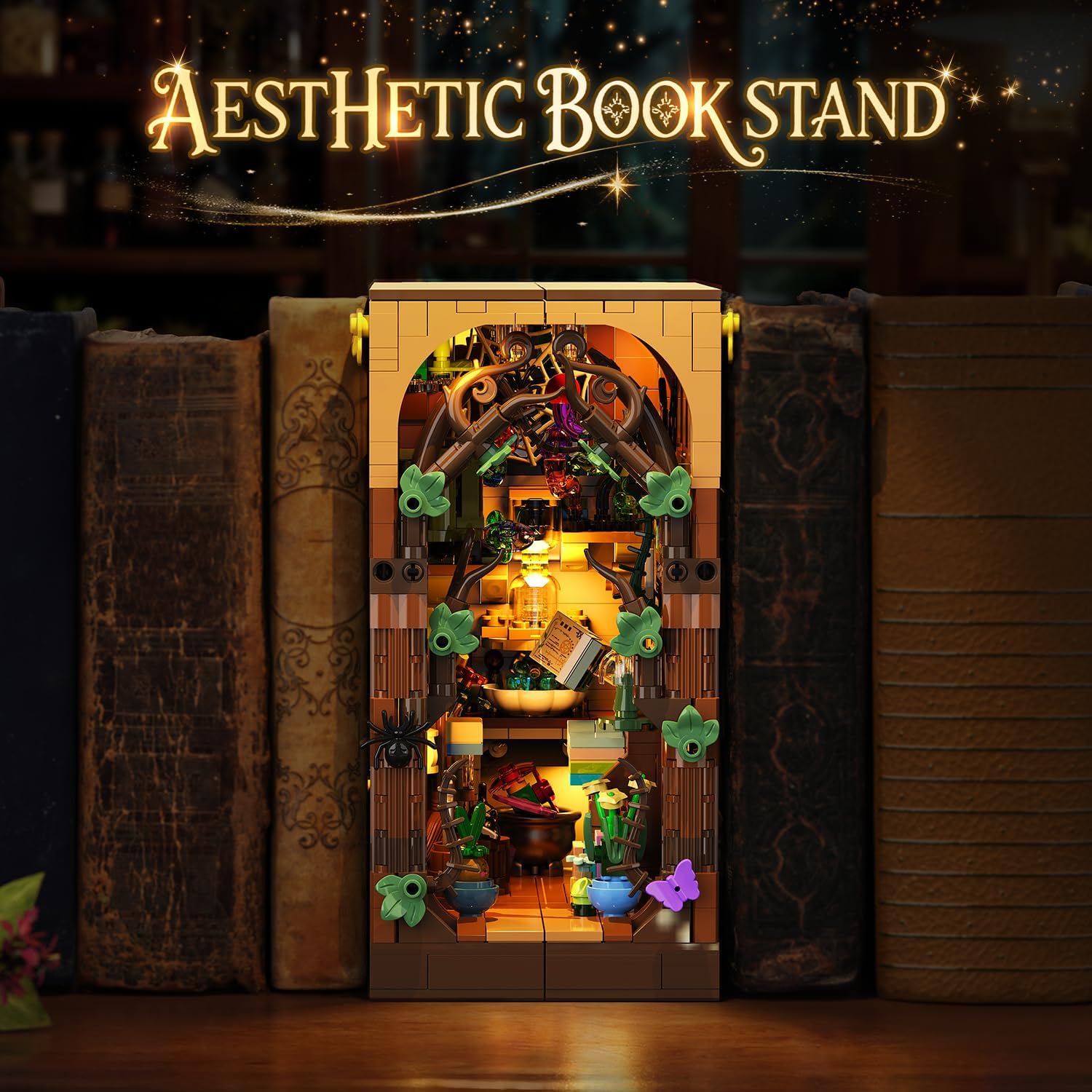 Magic Herb Book Nook Building Set with Light