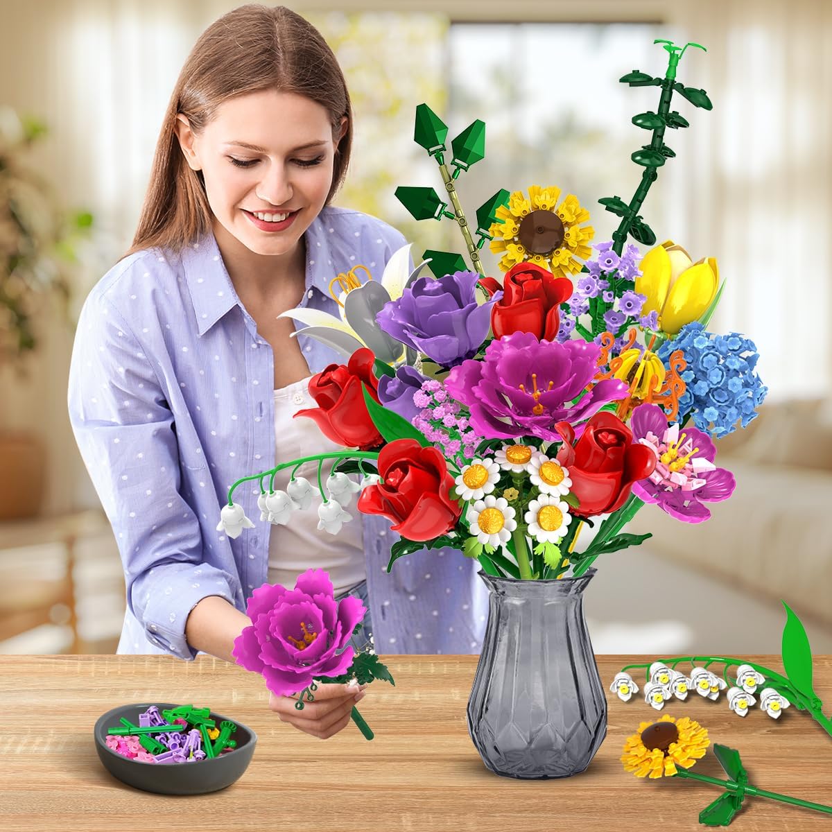 Flower Bouquet Building Set