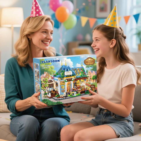 Flower Café House Building Set with LED