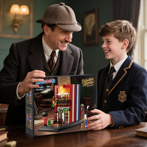 Detective Bookend Building Set with Lights
