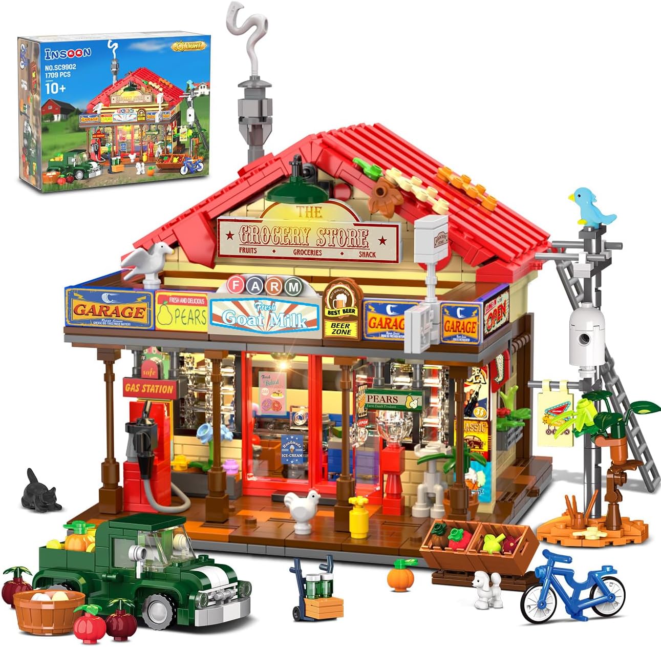 Country General Store Building Set with Lights – INSOON