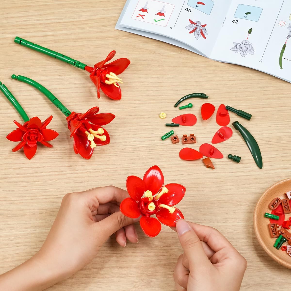 Amaryllis Flowers Bonsai Building Set