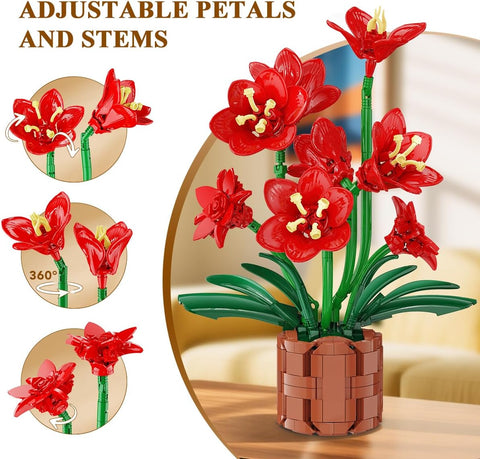 Amaryllis Flowers Bonsai Building Set