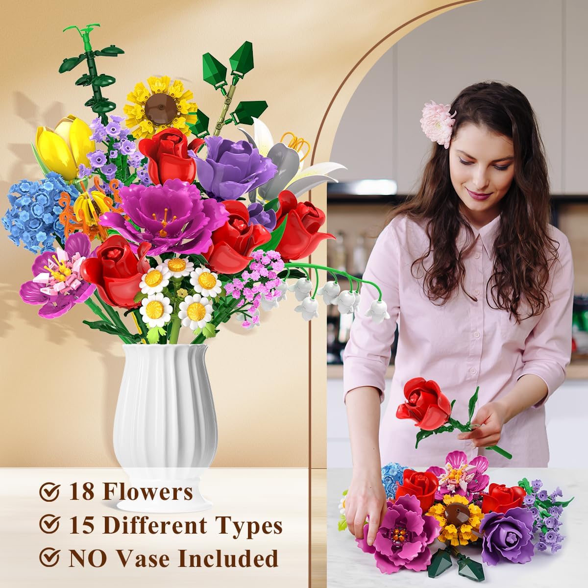 Flower Bouquet Building Set