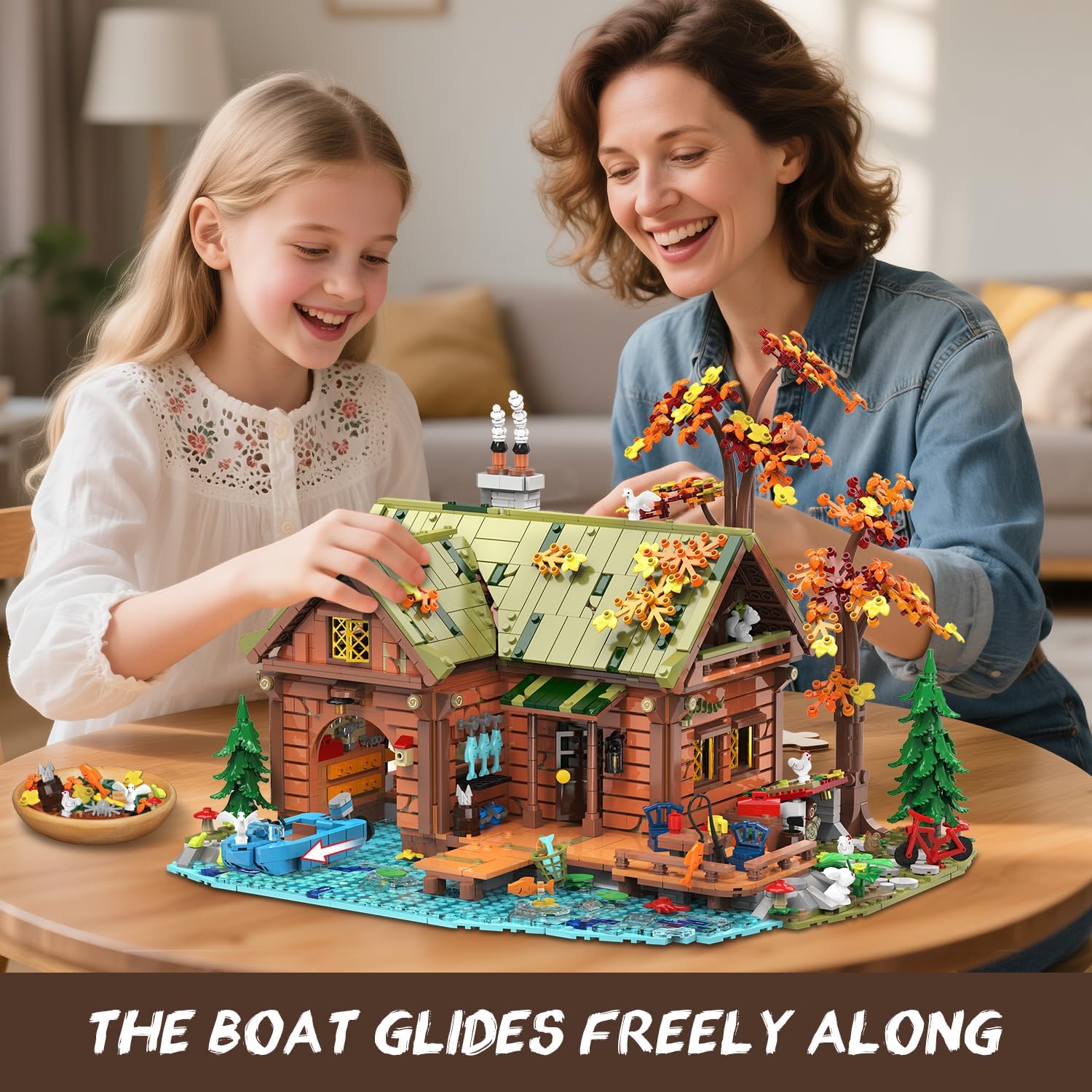 Overwater Cabin Mini Building Set with Light