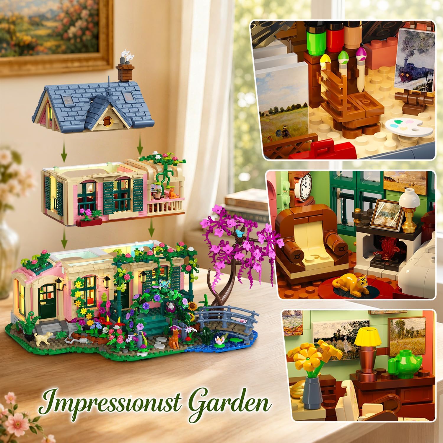 Artist Garden House Building Set with Lights