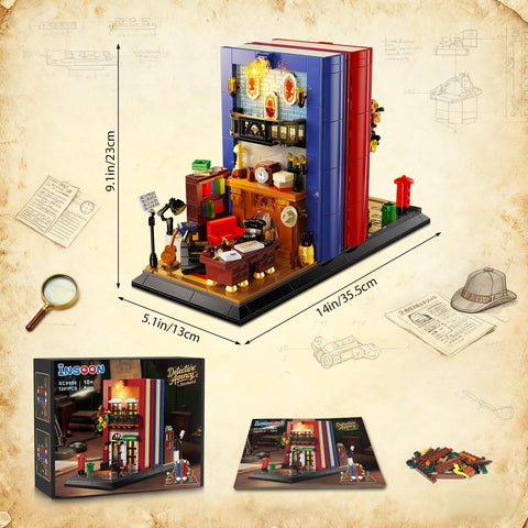 Detective Bookend Building Set with Lights