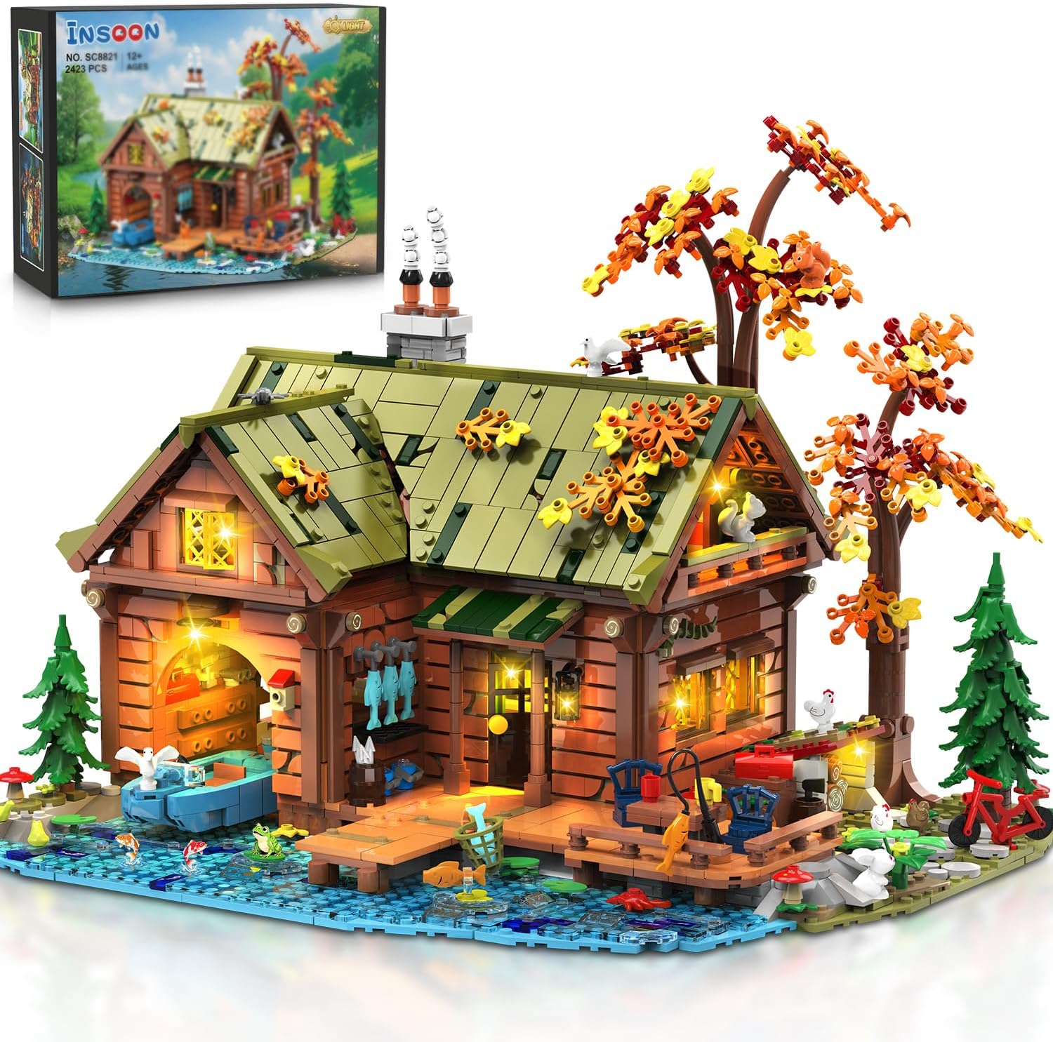 Overwater Cabin Mini Building Set with Light