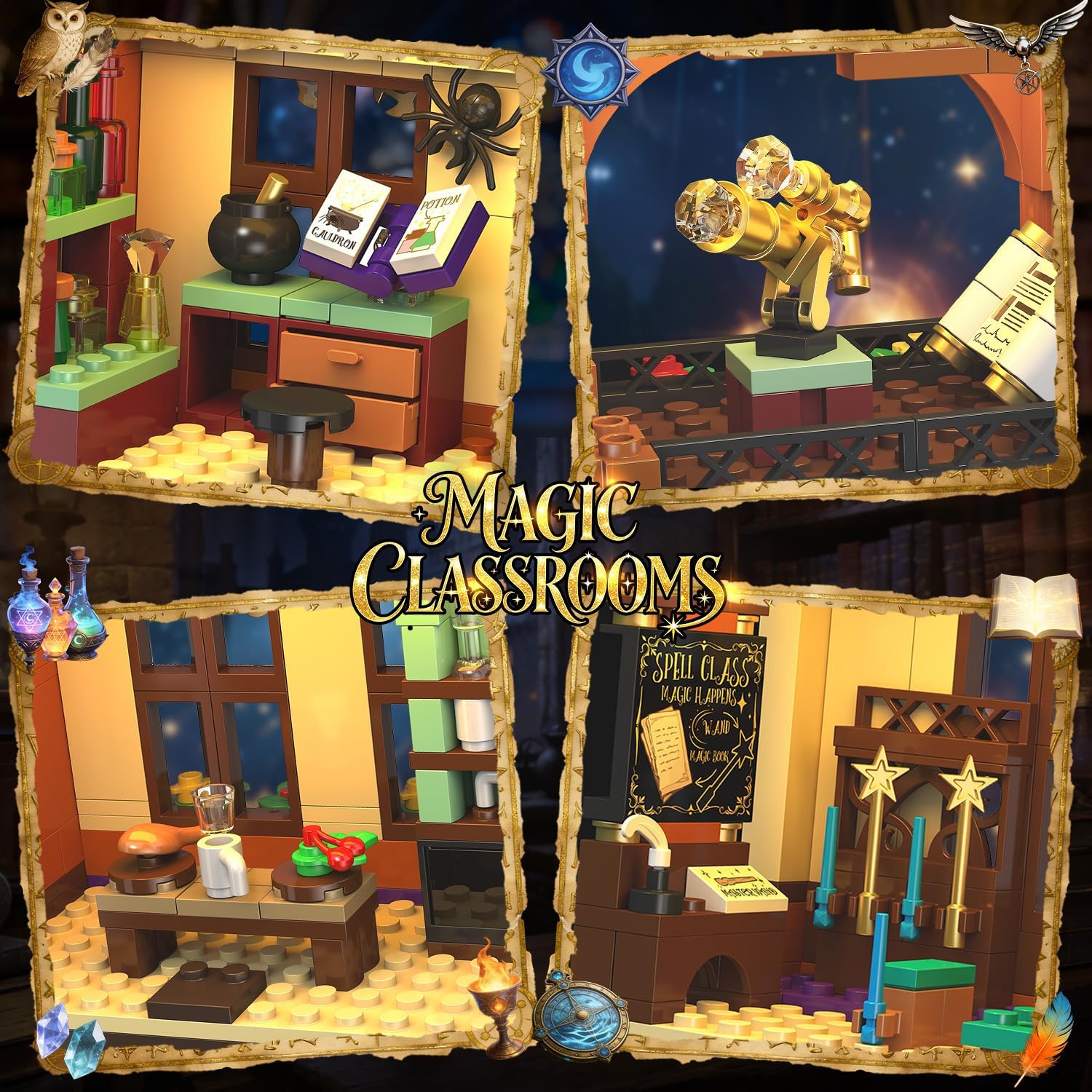 Magic School Building Set with Light