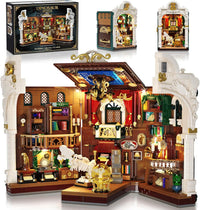 Dinosaur Museum Book Nook Building Set for Adults with Lights