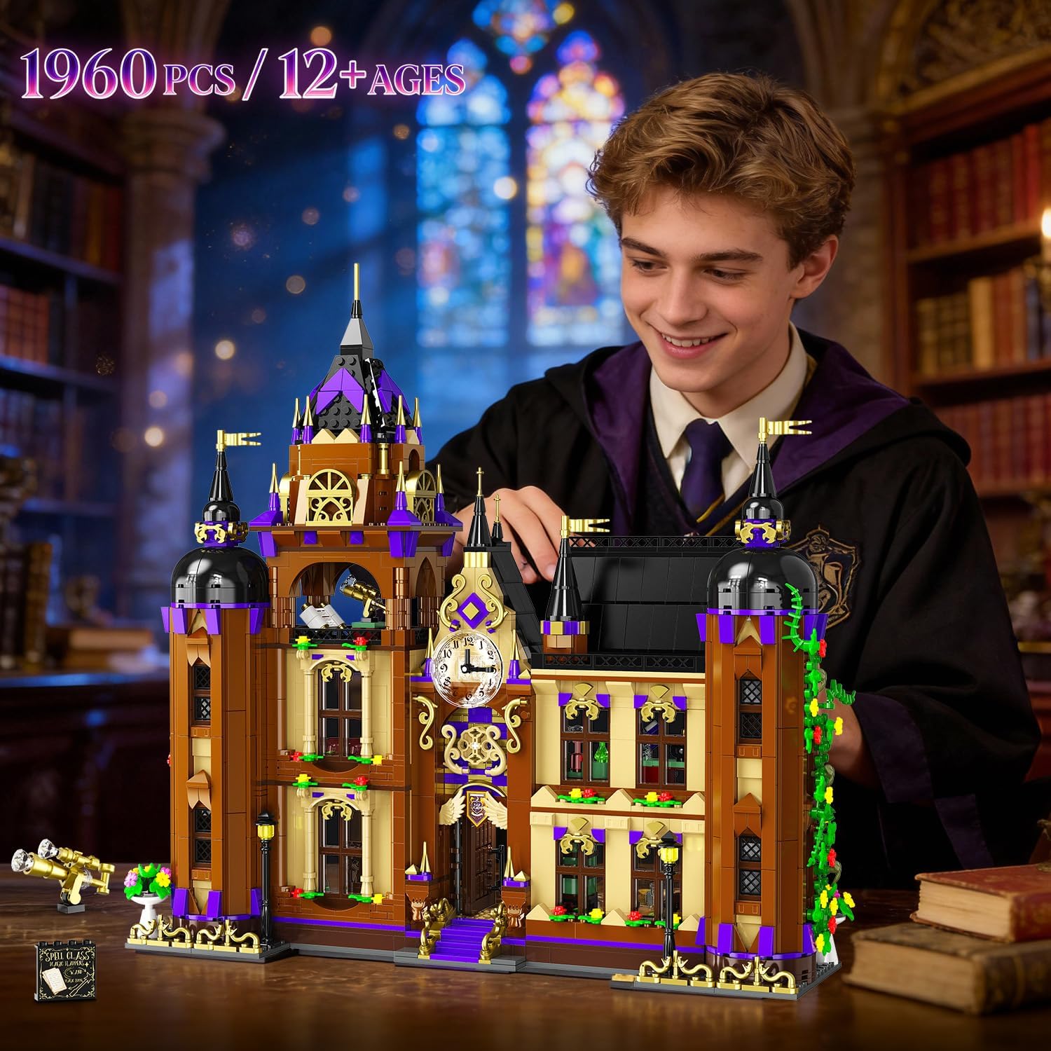 Magic School Building Set with Light