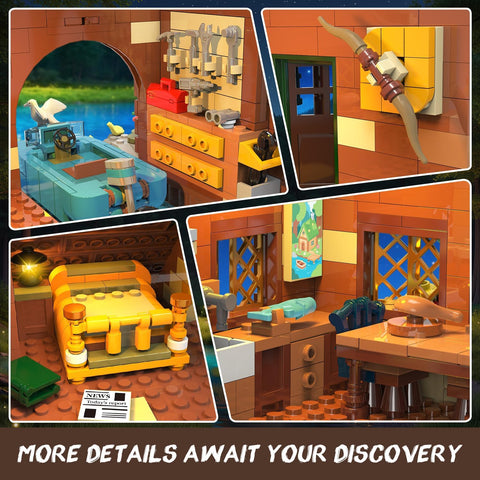 Overwater Cabin Mini Building Set with Light