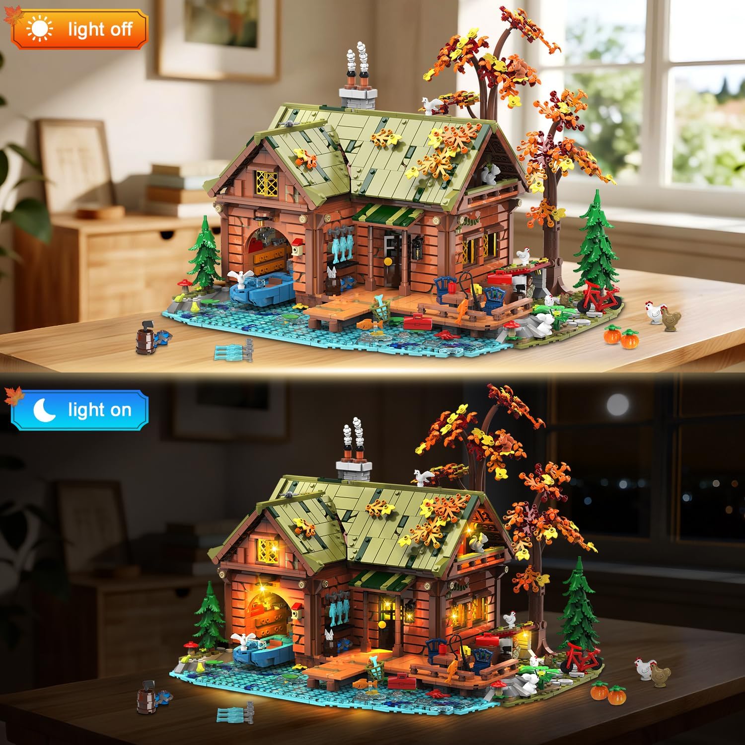 Overwater Cabin Mini Building Set with Light