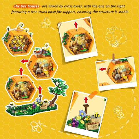 Bee Farm House Building Set with Light