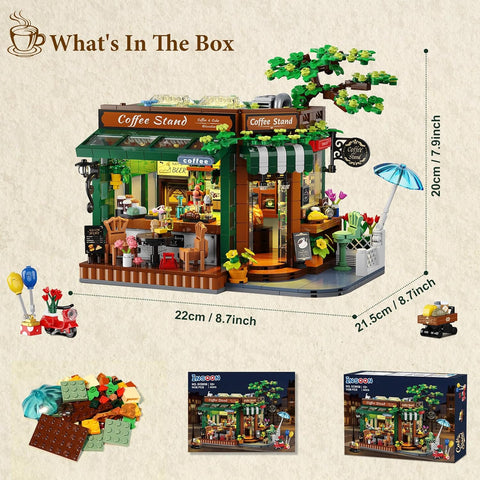 City Street Café House Building Set with Lights
