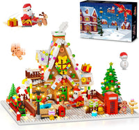 2026 Advent Calendar Mini Gingerbread House Building Blocks Set with Lights
