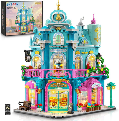 Dairy Bakery Store Building Set with Lights