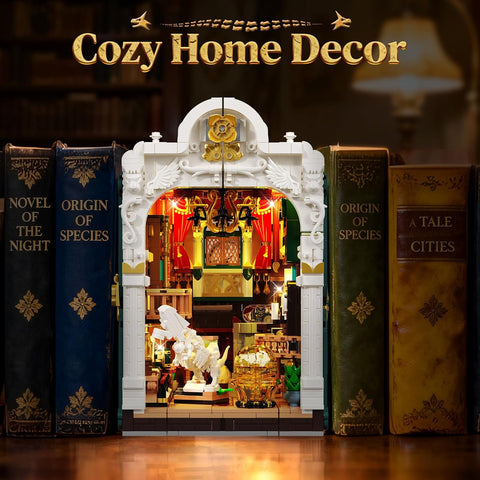 Dinosaur Museum Book Nook Building Set for Adults with Lights