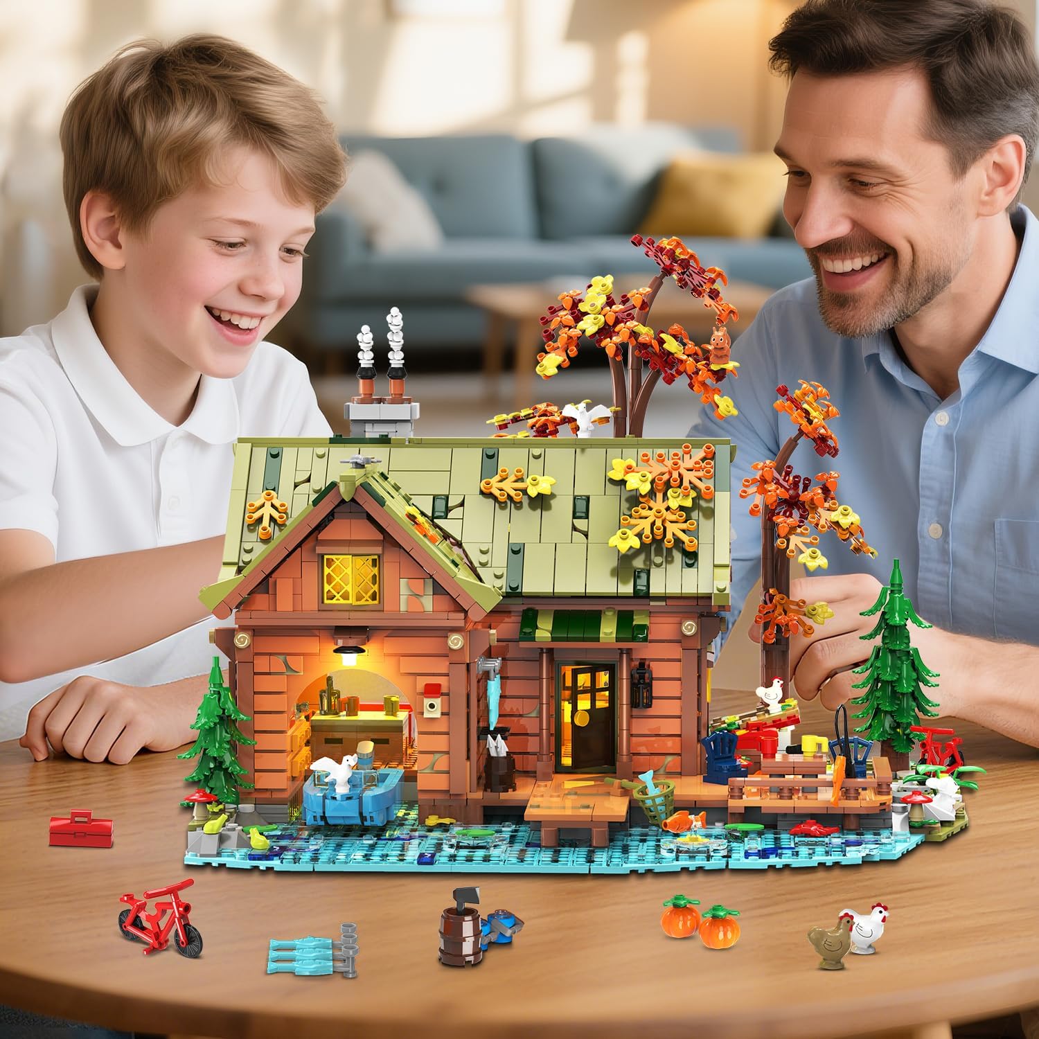 Overwater Cabin Mini Building Set with Light