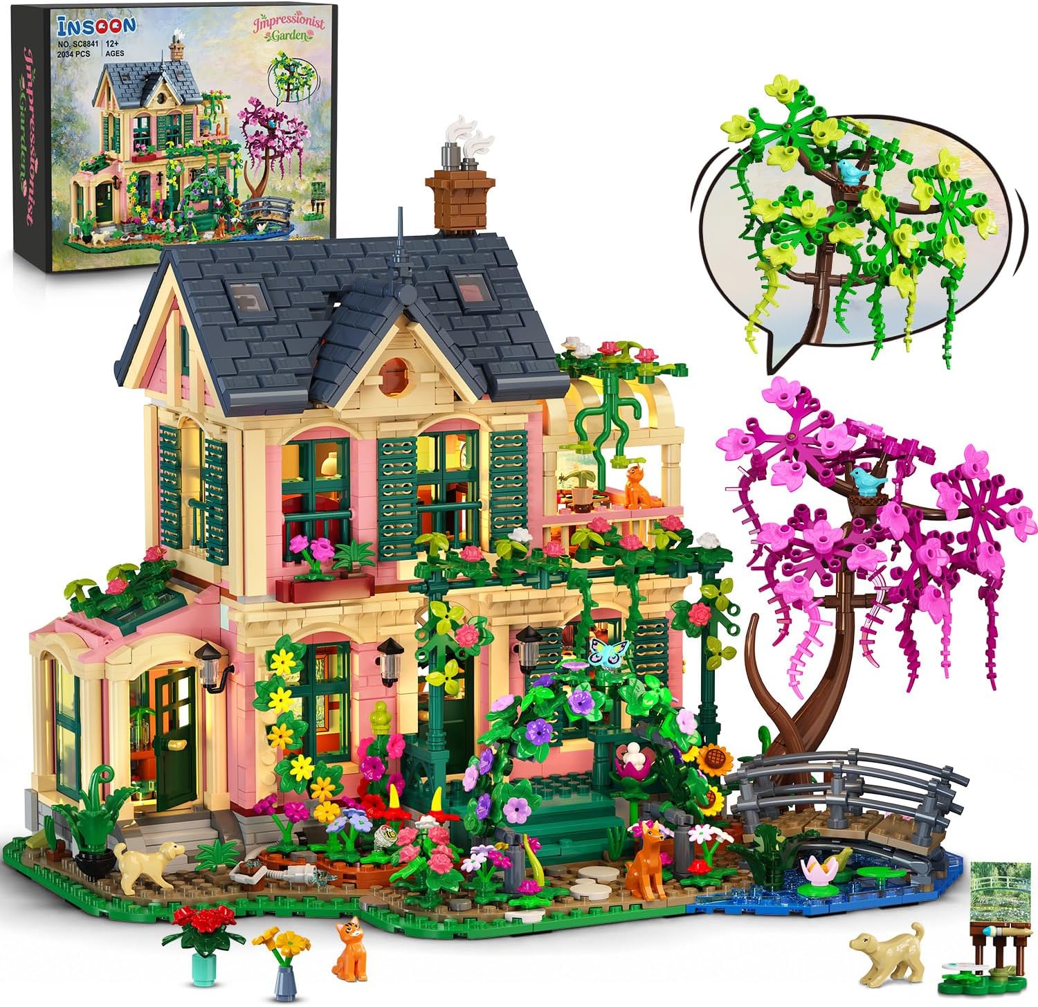 Artist Garden House Building Set with Lights