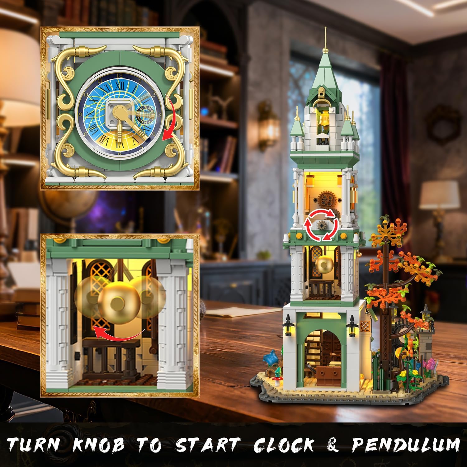 Magic Clock Tower Building Set with Light