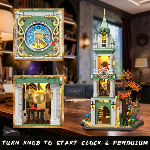 Magic Clock Tower Building Set with Light