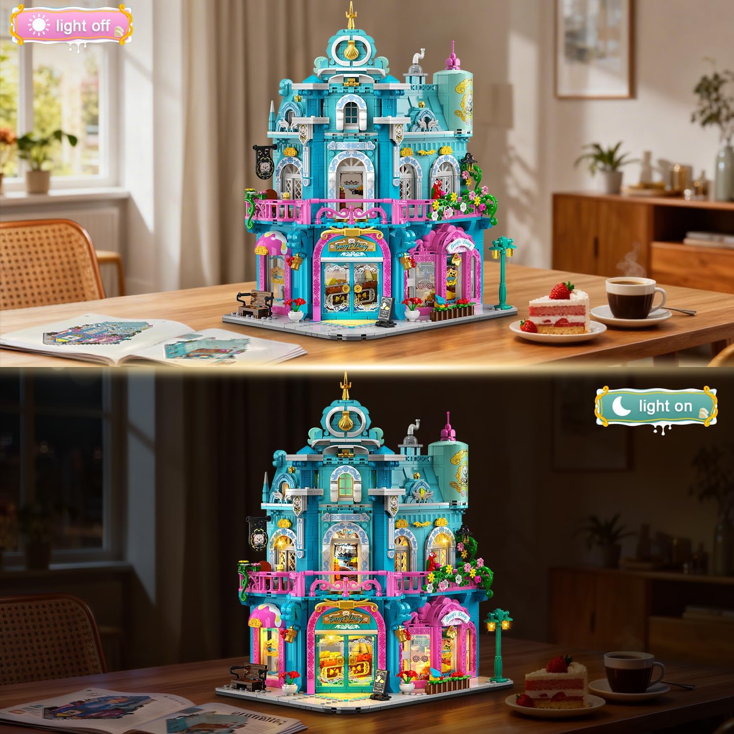 Dairy Bakery Store Building Set with Lights