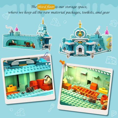 Dairy Bakery Store Building Set with Lights