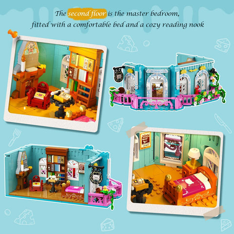 Dairy Bakery Store Building Set with Lights