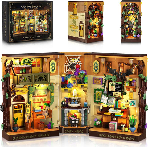 Magic Herb Book Nook Building Set with Light