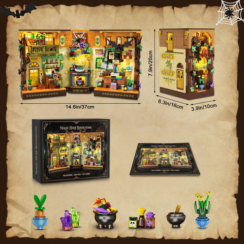 Magic Herb Book Nook Building Set with Light