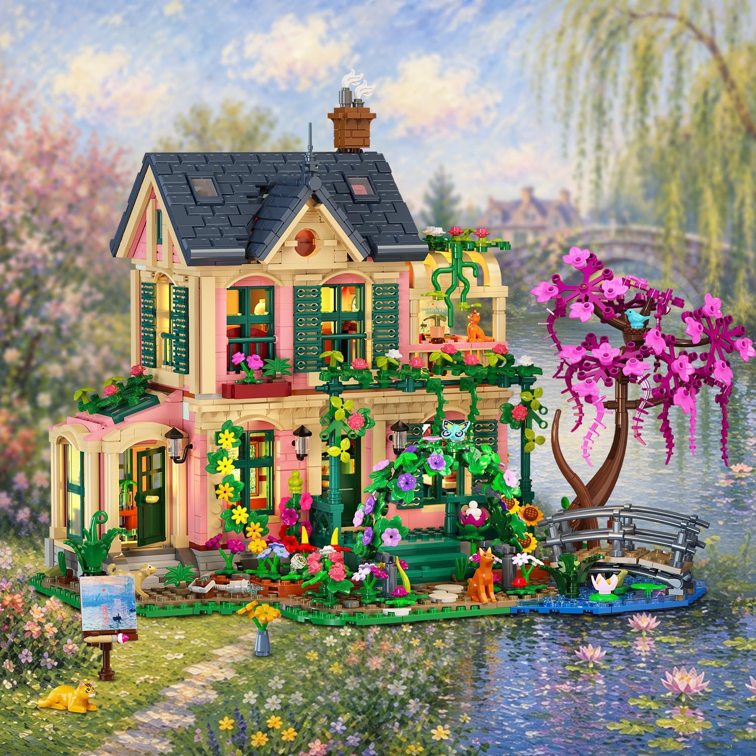 Artist Garden House Building Set with Lights