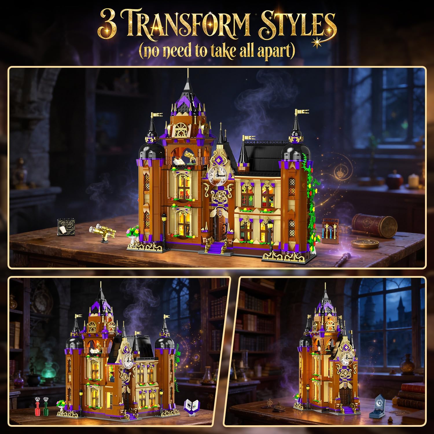 Magic School Building Set with Light