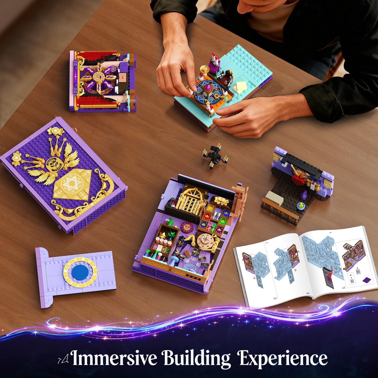 Upgraded Mystic Divination Book Nook Building Set with Rechargeable Lights