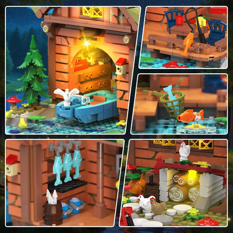 Overwater Cabin Mini Building Set with Light