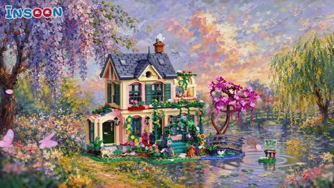 Artist Garden House Building Set with Lights