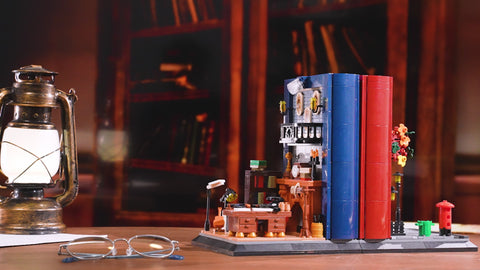Detective Bookend Building Set with Lights